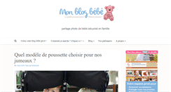 Desktop Screenshot of monblogbebe.com